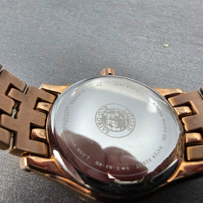 Citizen Eco-Drive Watch Women 28mm MOP Dial Rose Gold Tone Date EW1228-53D Runs9