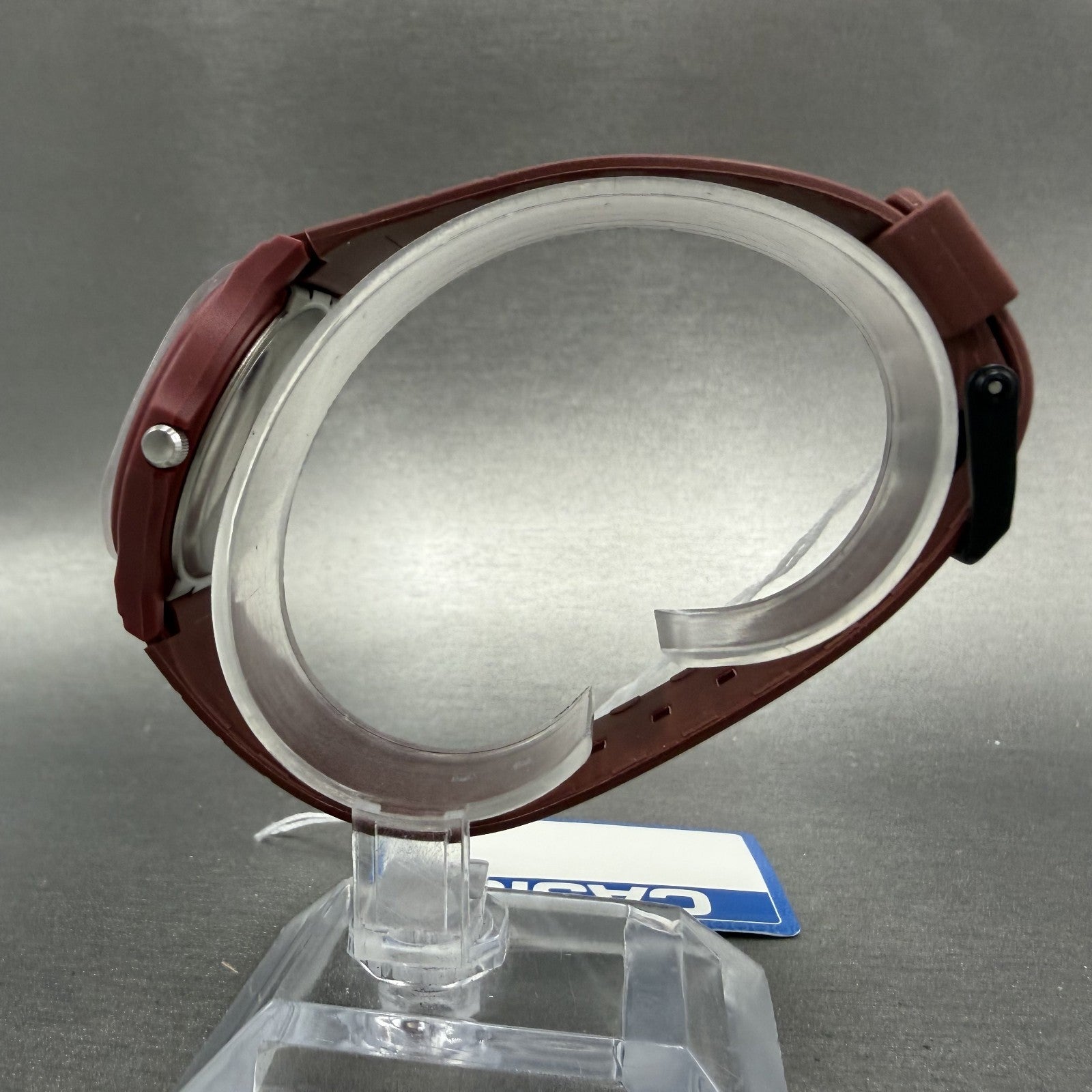 Casio MQ-24 Watch Men 34mm Black Dial Red Tone Round Resin Plastic6
