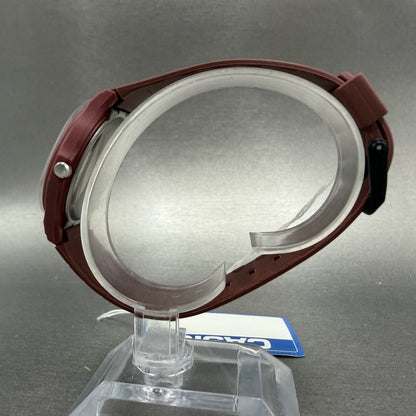 Casio MQ-24 Watch Men 34mm Black Dial Red Tone Round Resin Plastic6