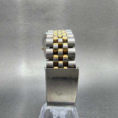 VTG Seiko Watch Men 30mm Silver Dial Two Tone Octagon 6430-5269 New Battery