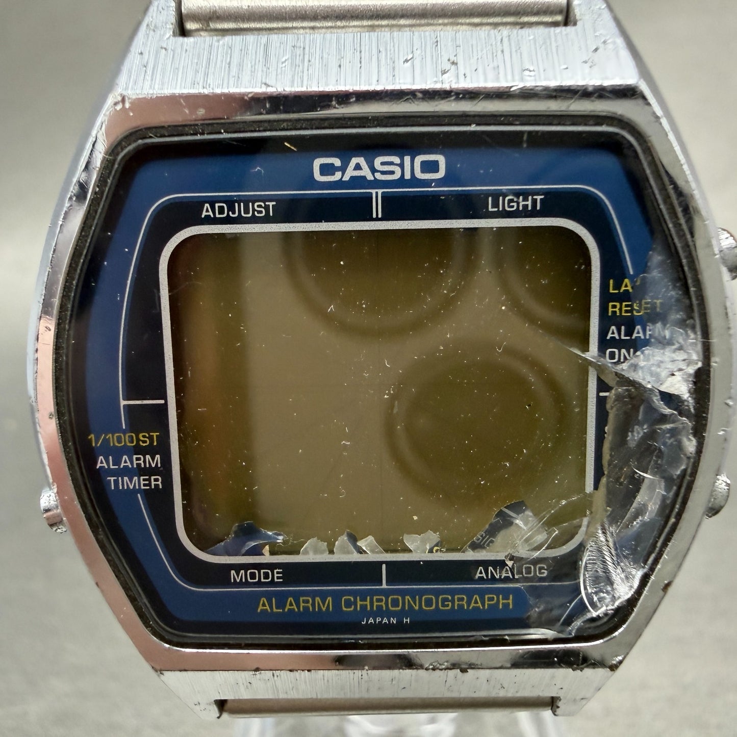 Casio AA-84 103 Watch Men 36mm Digital Silver Tone Alarm Chrono VTG PARTS2