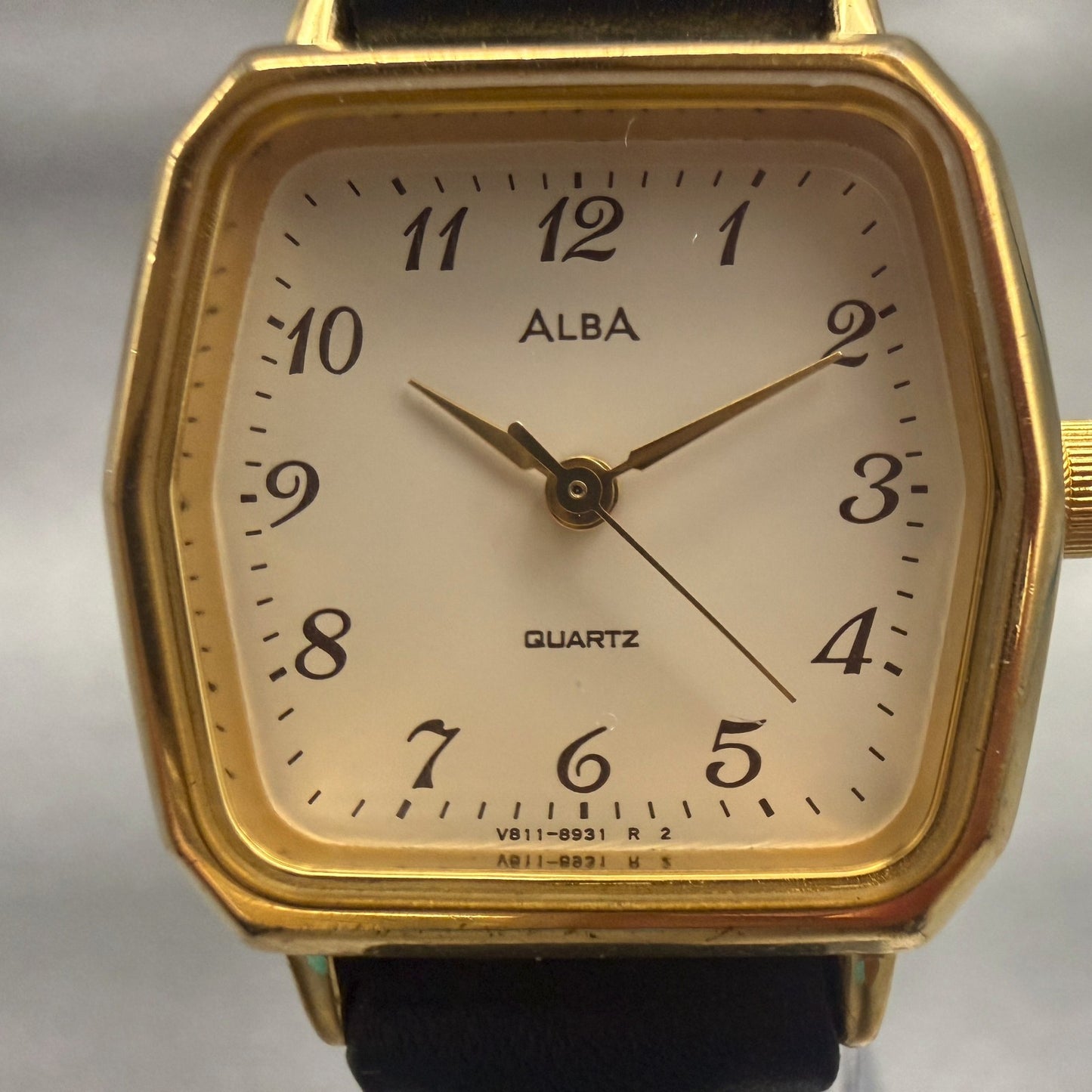 Seiko Alba Watch Women 23mm Champagne Dial Gold Tone V811-5551 New Battery1