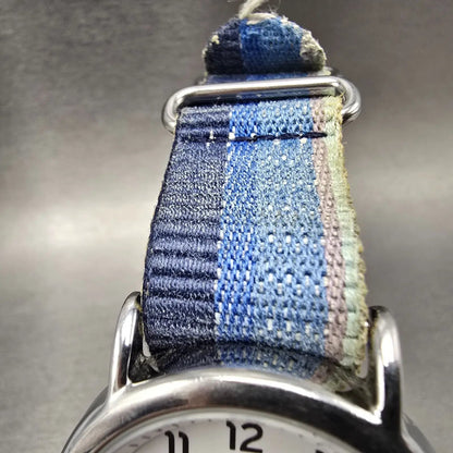 Timex Weekender Watch Men 38mm White Dial Silver Tone TW2R10400 New Battery Blue4