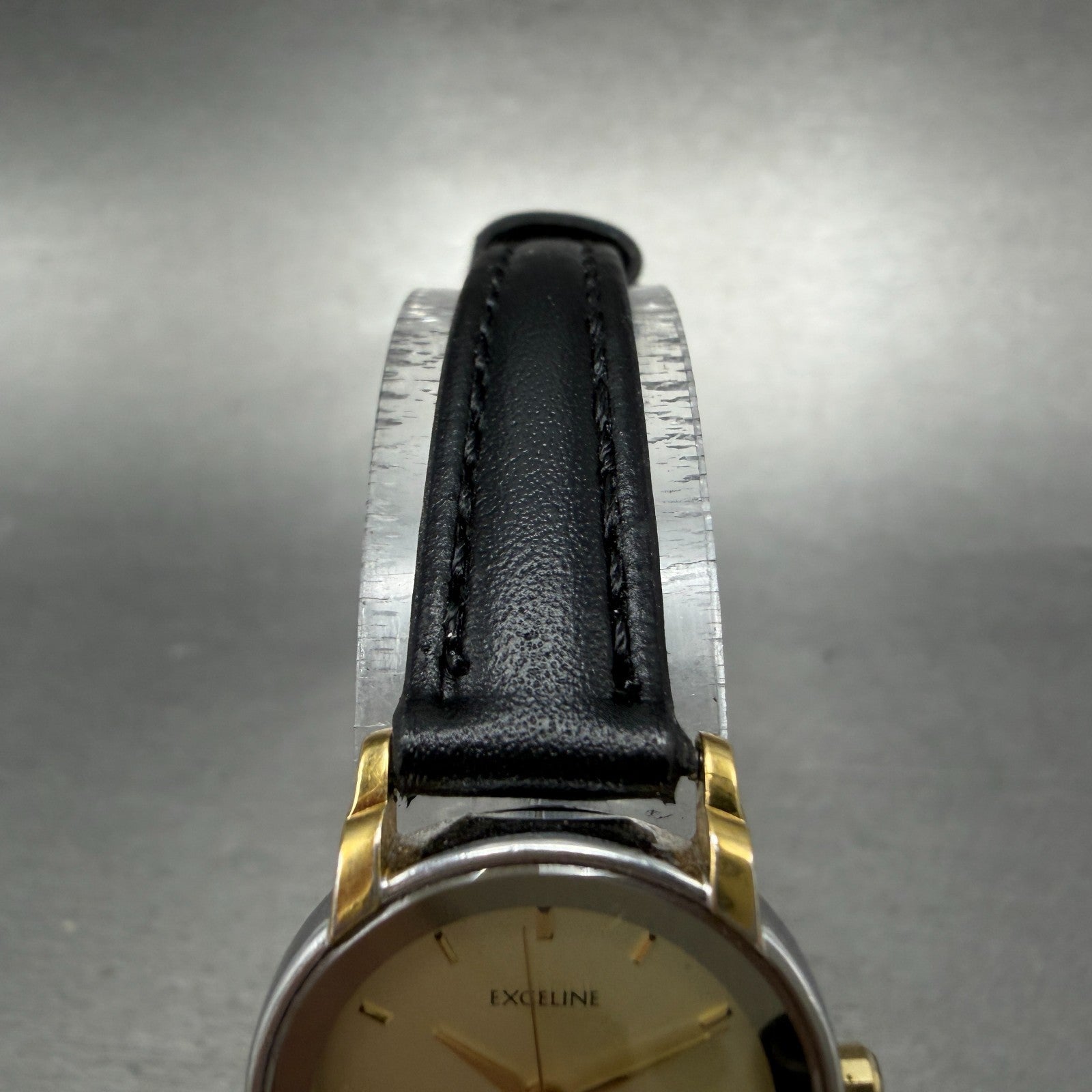 Seiko Exceline Watch Women 22mm Champagne Dial Two Tone Round 7321-0770 New Batt4