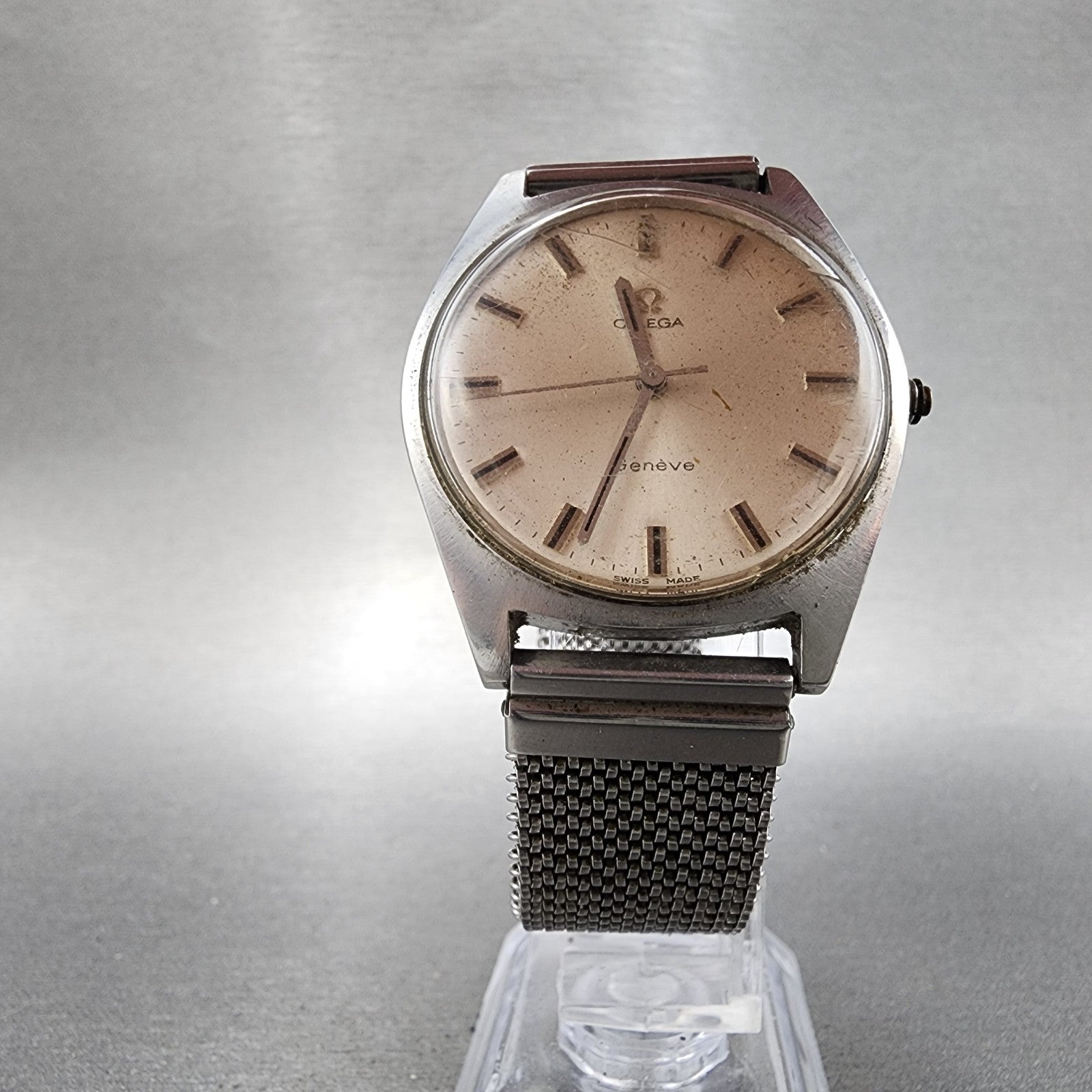 Omega Geneve Watch Men 35mm White Dial Steel Round 135.041 Cal 601 PARTS6