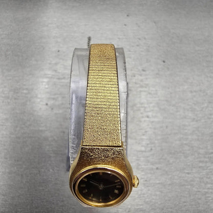 Seiko Watch Women 17mm Black Dial Gold Tone Oval 2Y00-5E29 New Battery Vintage4