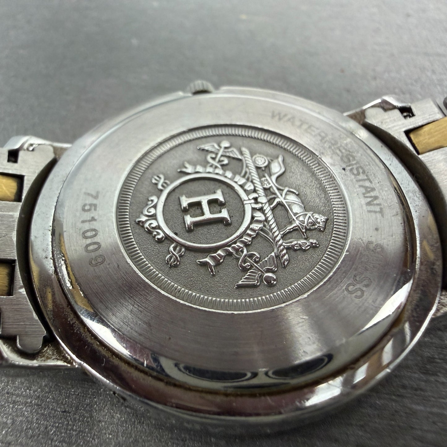 Hermès Clipper watch Men 36mm Cream Dial Two Tone Date Round 751009 New Battery9