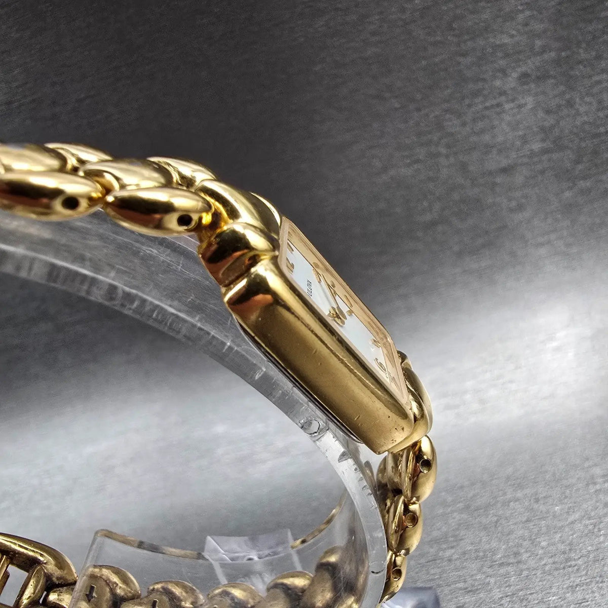Bulova Tank Watch Women 16mm White Dial Gold Rectangle 97L86 New Battery VTG3