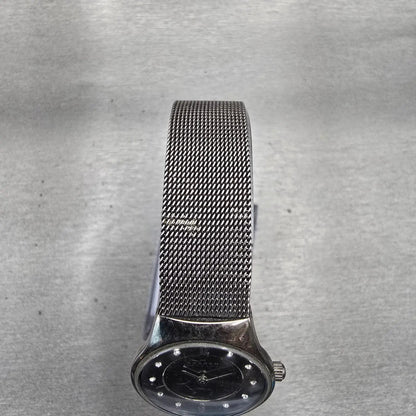 Skagen Slimline Watch Women 24mm Black Dial Titanium Round 233XSTTM New Battery4