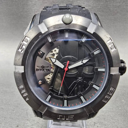 Invicta Darth Vader Watch Men 50mm Black Dial Black Tone Manual Wind Runs 265470