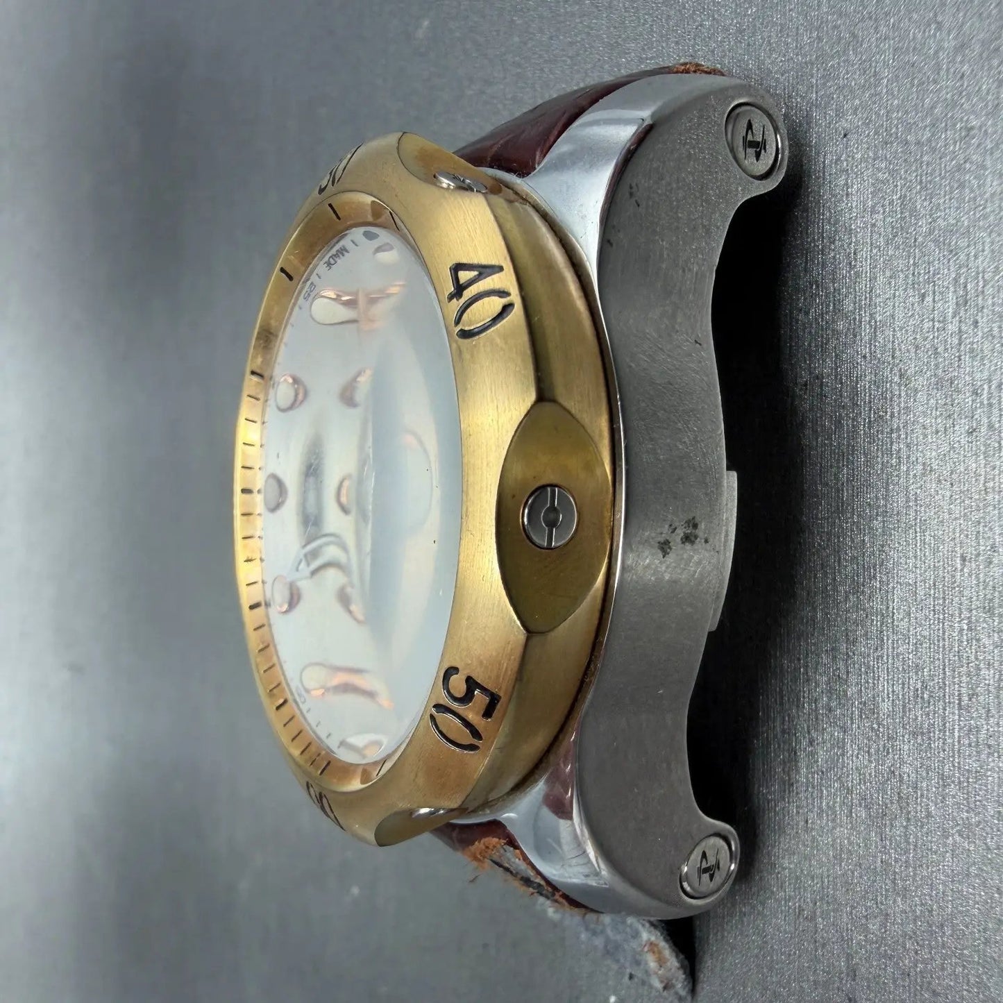 Invicta Reserve Watch Men 50mm White Dial Two Tone Daydate 1592 New Battery3