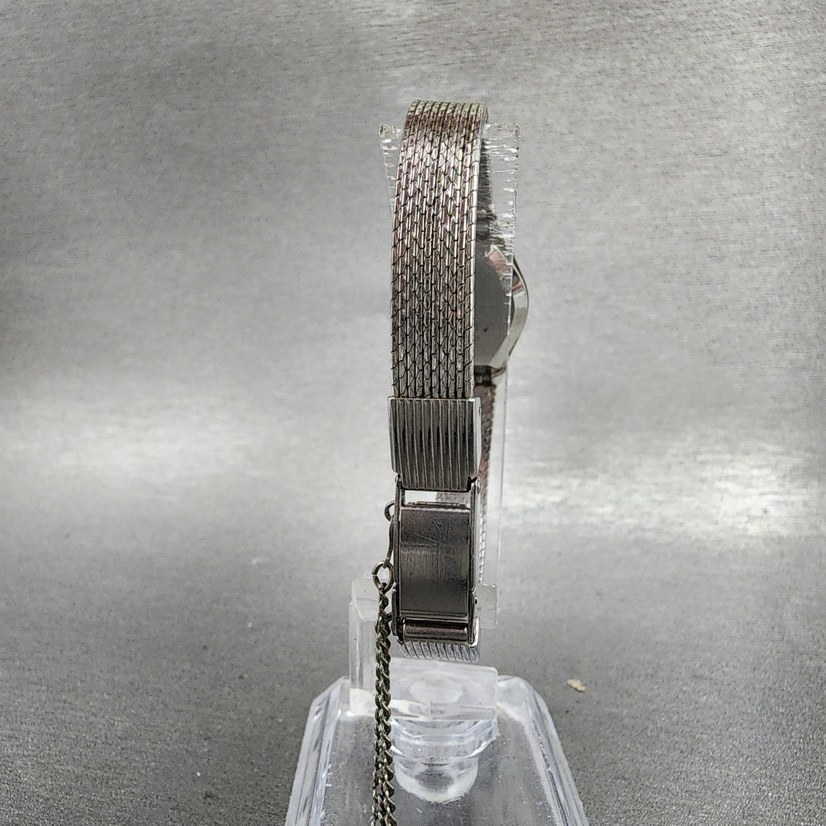 Seiko Watch Women 18mm Black Dial Silver Tone Round 16-0219 New Battery VTG7