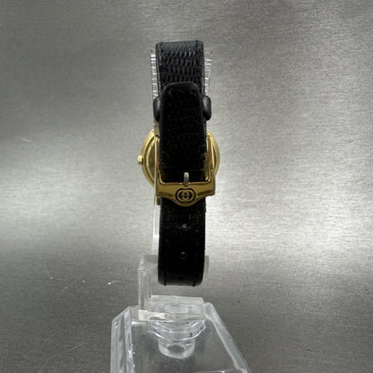 Gucci 3001L Watch Women 26mm Black Dial Gold Plated Round Vintage PARTS8