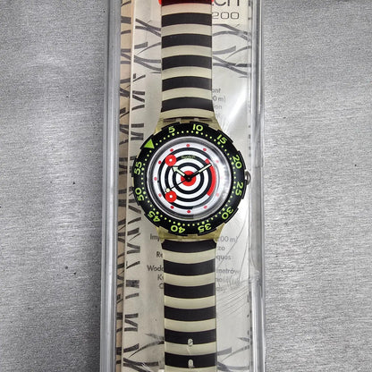 Swatch Scuba 200 Smile Watch Men 38mm White Dial Clear Case SKD127 New Battery1