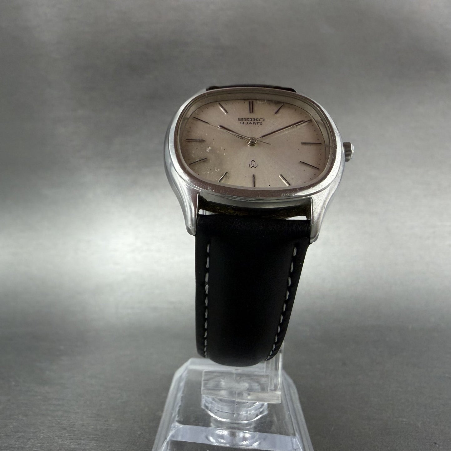 Seiko Watch Men 33mm Silver Dial Silver Tone Rectangle 5931-5330 New Battery6