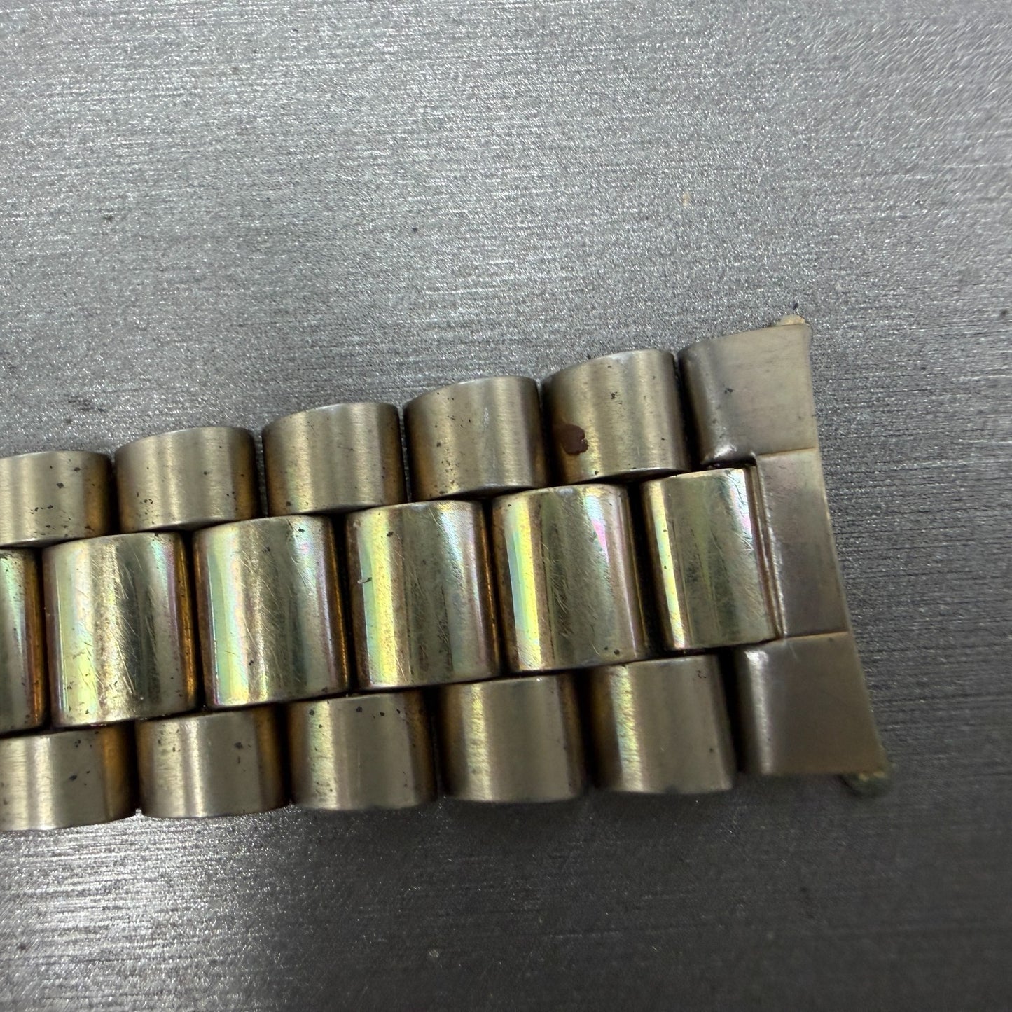 Seiko Bracelet 20mm Stainless Steel Gold Tone Tri Folding Clasp Vintage S10031