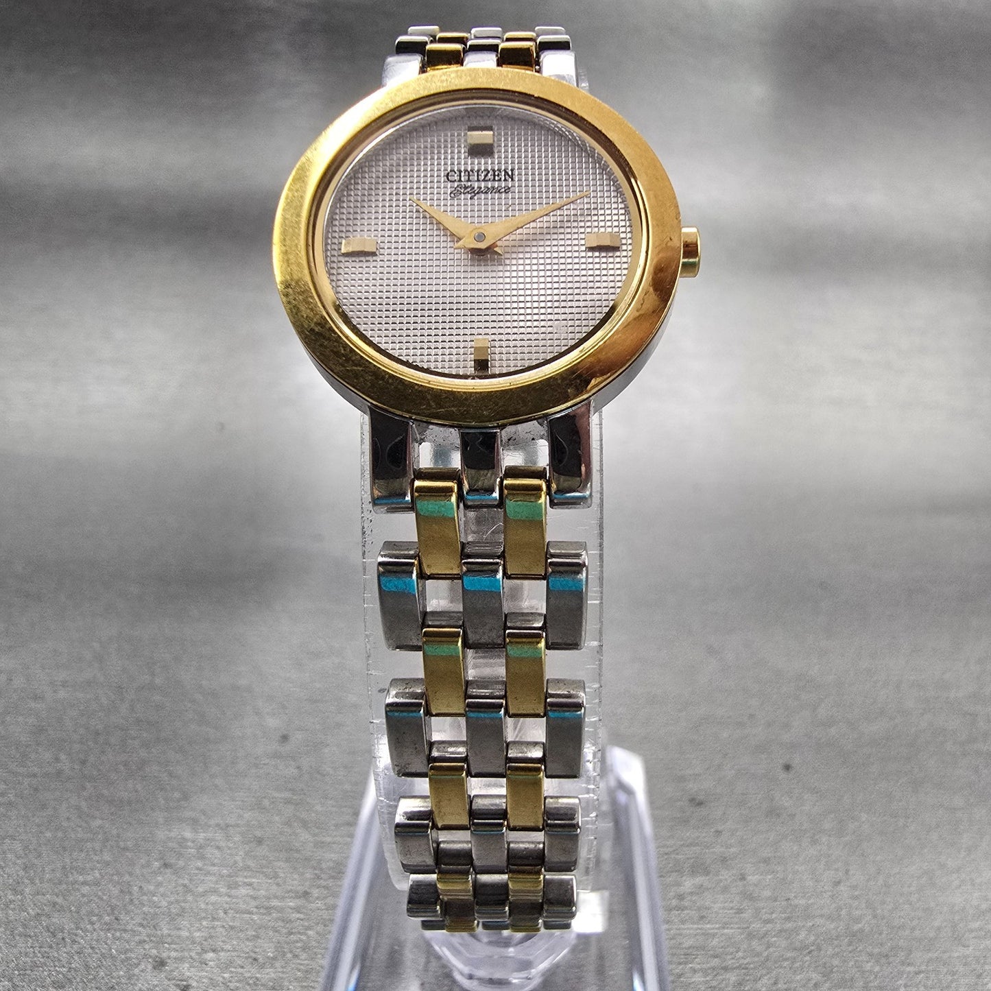 Citizen Elegance Watch Women 23mm White Dial Two Tone Round 5920-S76221 New Batt5