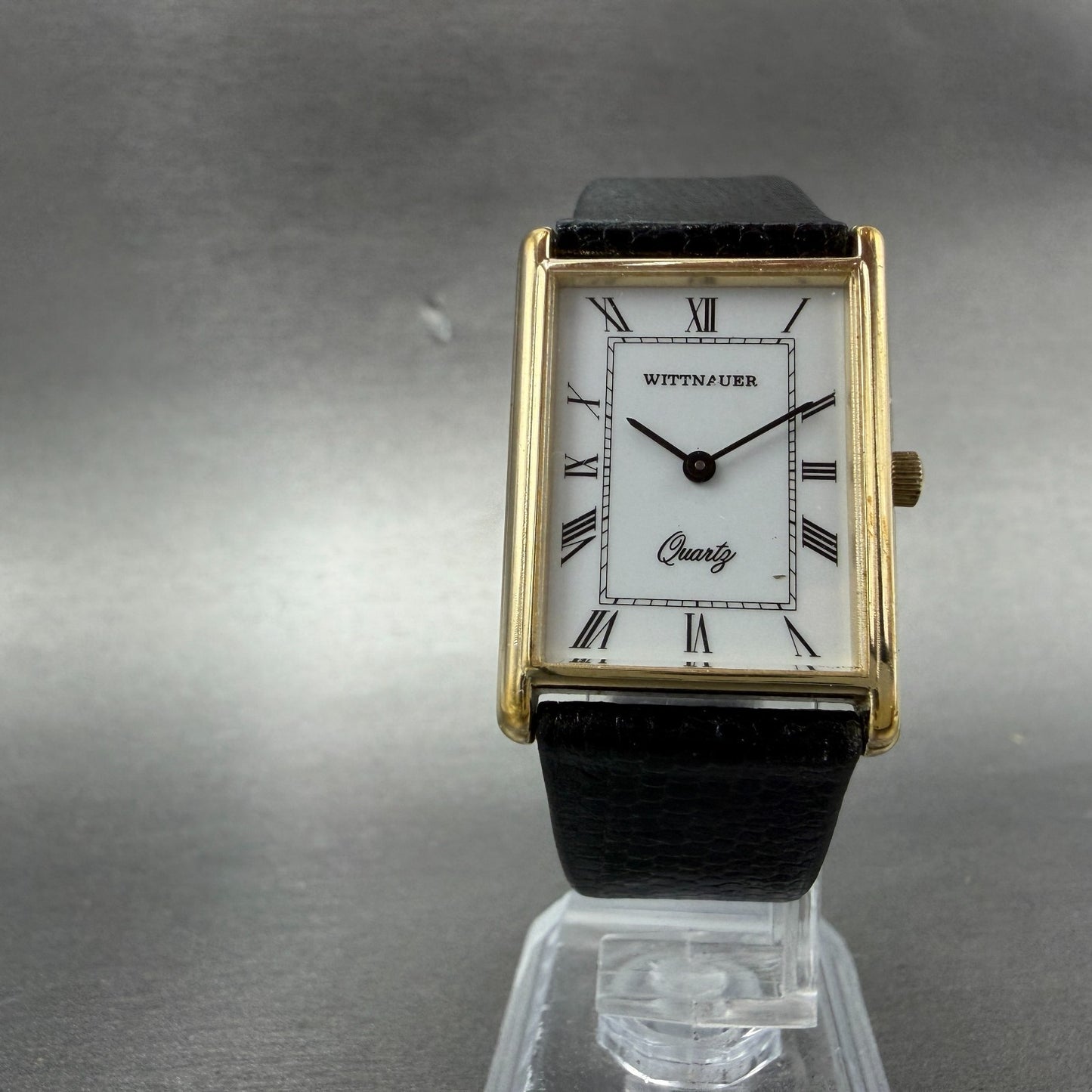 Wittnauer Tank Watch Men 24mm White Dial Gold Tone Rectangle Vintage PARTS6