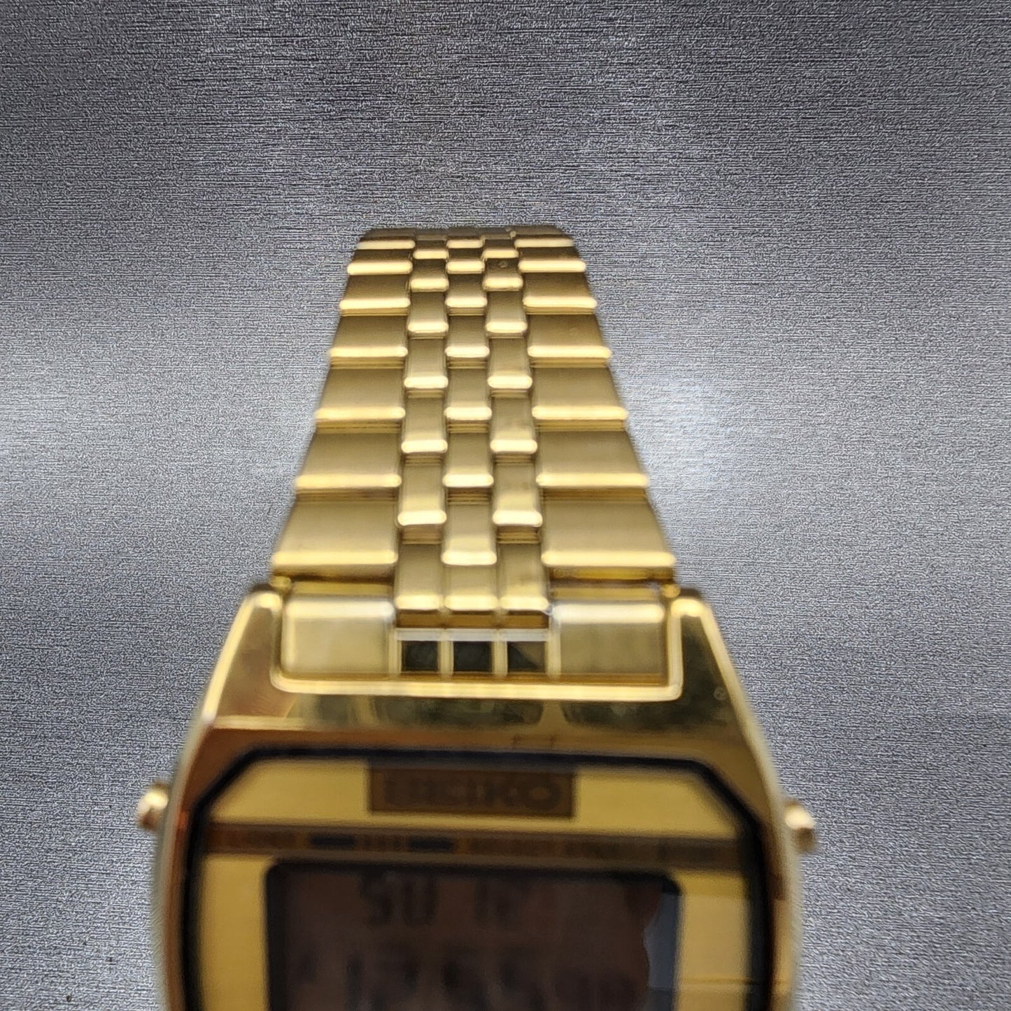 Seiko Digital Watch Men 33mm LCD Stainless Steel Alarm Chrono A9045199 New Batt4