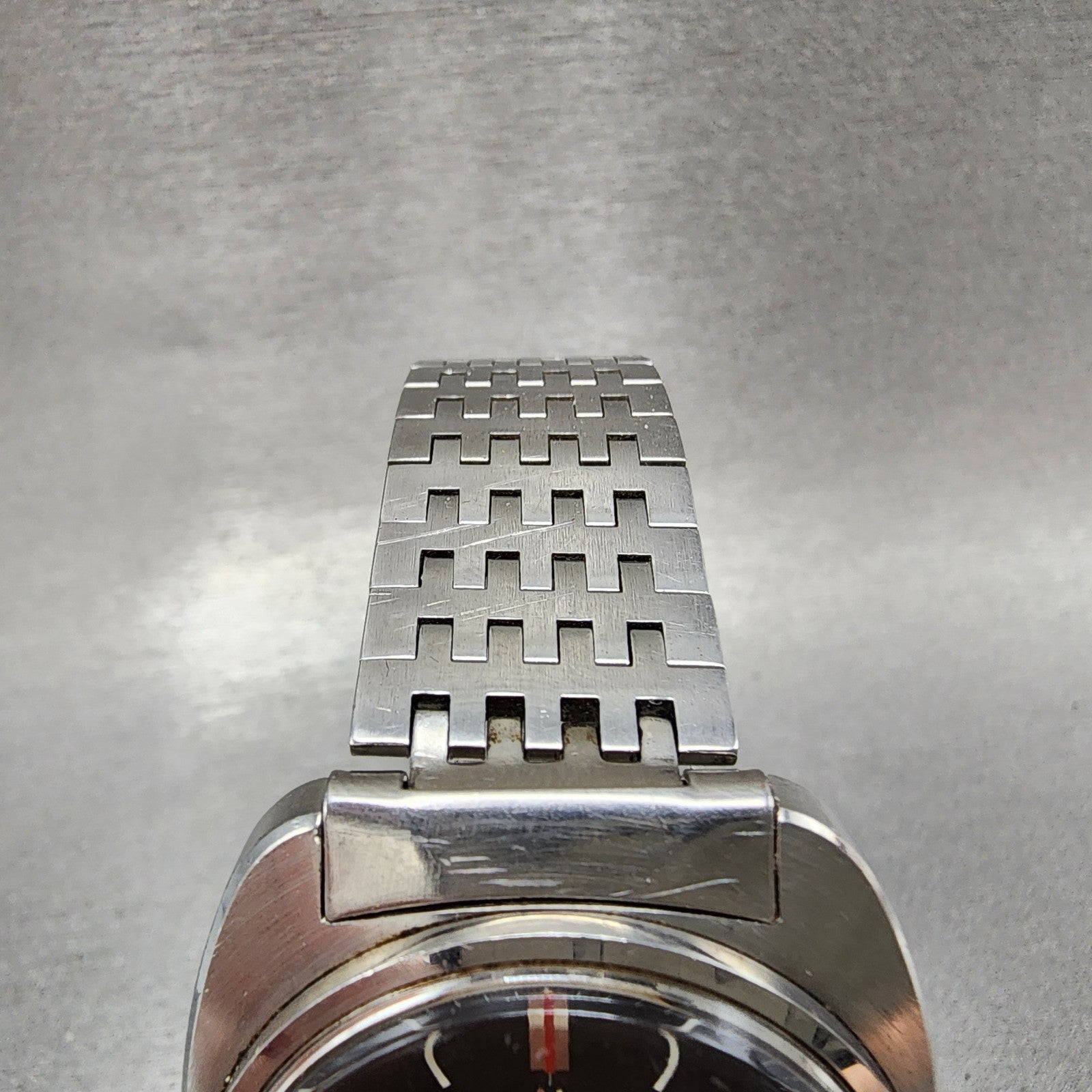 Bulova Accutron Calendar Watch men 35mm Black DIal Steel Date M9 21364 PARTS5