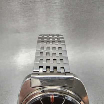 Bulova Accutron Calendar Watch men 35mm Black DIal Steel Date M9 21364 PARTS5