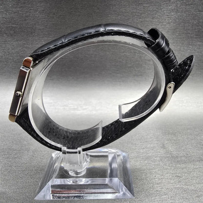 Seiko Dolce Tank Watch Men 27mm Champagne Dial Two Tone 7730-5020 New Batt JDM6
