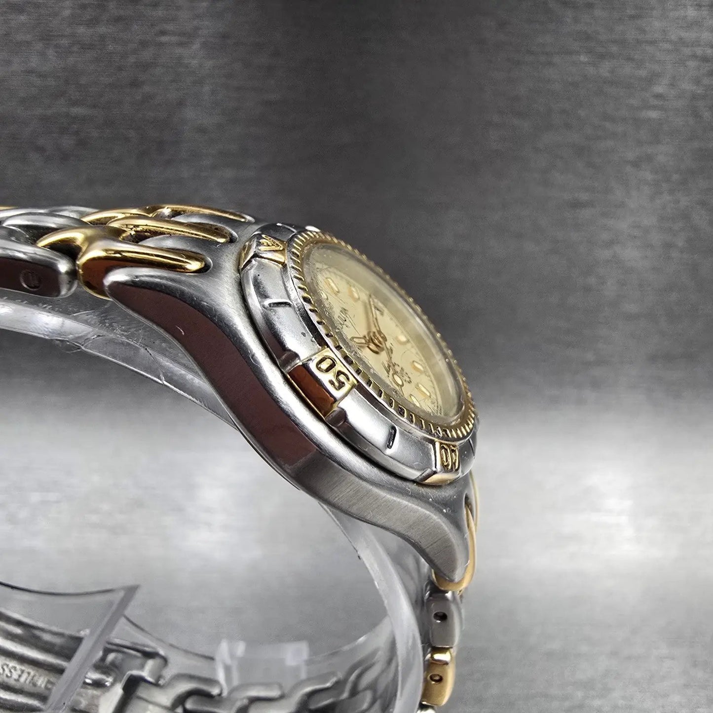 Bulova Marine Star Womens Watch 24mm Champagne Dial Two Tone Date 98M41 New Batt3