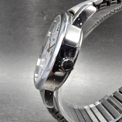 Timex Easy Reader Watch Men 35mm White Dial Silver Tone Daydate T20461 New Battb2