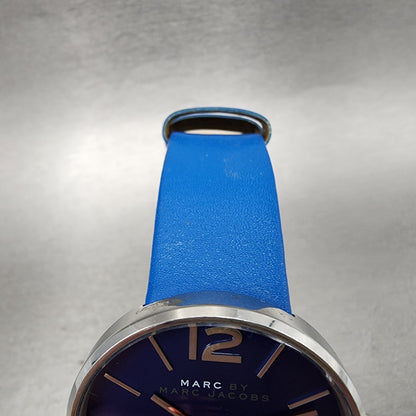 Marc Jacobs Peggy Watch Women 36mm Blue Dial Steel Round MBM1364 New Battery5