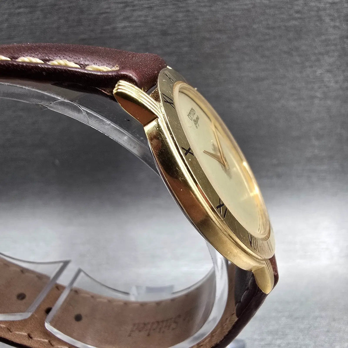 Citizen Elegance Mens Watch 33mm Champagne Dial Gold Tone 4620-S15044 New Batt3