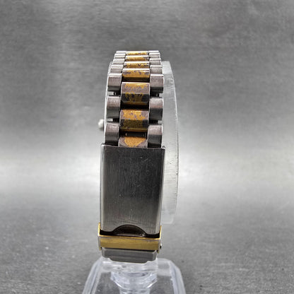 Seiko Watch Women 25mm Black Dial Two Tone Manual Vintage Round 1104-0259 PARTS8