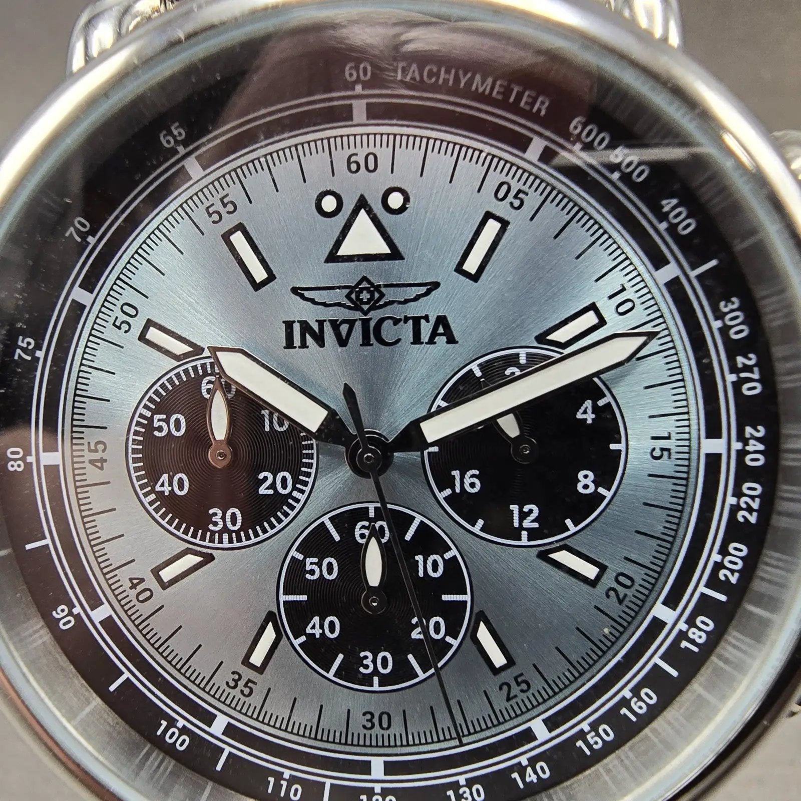 Invicta Speedway Chronograph Watch Men 44mm Blue Dial Silver Tone 47359 New Batt2