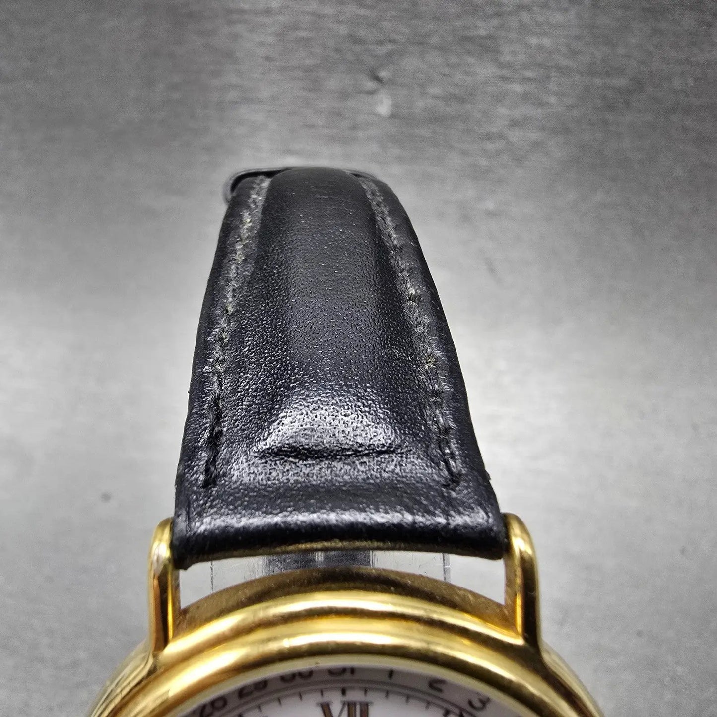 Movado Triple Calendar Moon Phase Watch Men 34mm White Dial Gold Tone NewBattery4