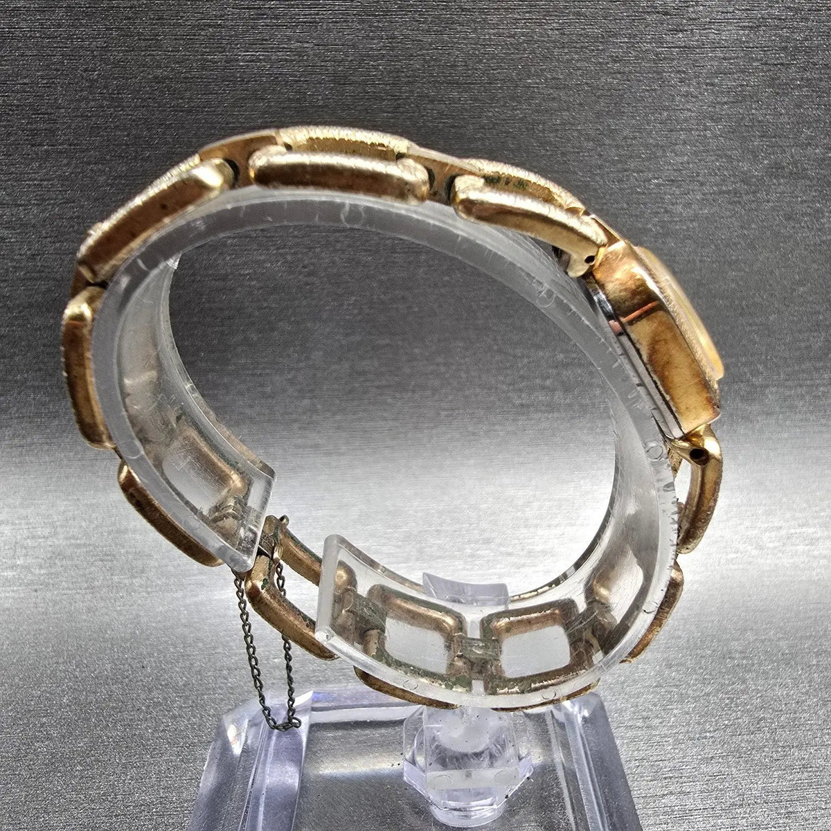 Seiko Watch Women 16mm Champagne Dial Gold Tone Rectangle 11-3459 Manual Wind8