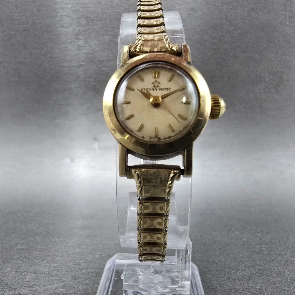 Eterna Matic Watch Women 19mm Cream Dial Two Tone Round Automatic Works VTG5