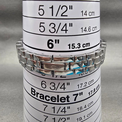 Bulova Watch Women 14mm MOP Dial Silver Tone Gemmed Rectangle 96T63 New Batt9