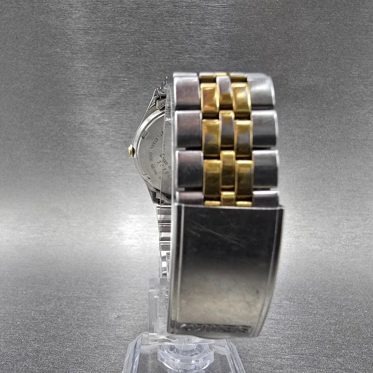 Seiko Watch Men 35mm Blue Dial Two Tone Daydate Round 7N43-8A39 VTG PARTS8