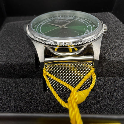 Invicta Celestial Watch Men 43mm Green Dial Silver Round Mesh Band 484822