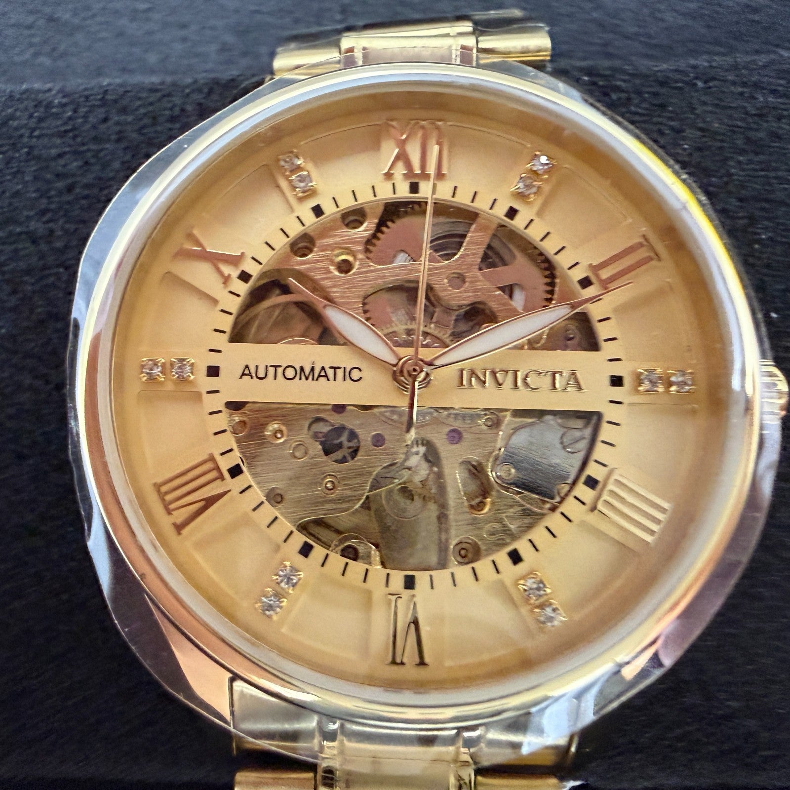 Invicta Objet D Art Watch Men 40mm Skeleton Dial Gold Tone Automatic 691151