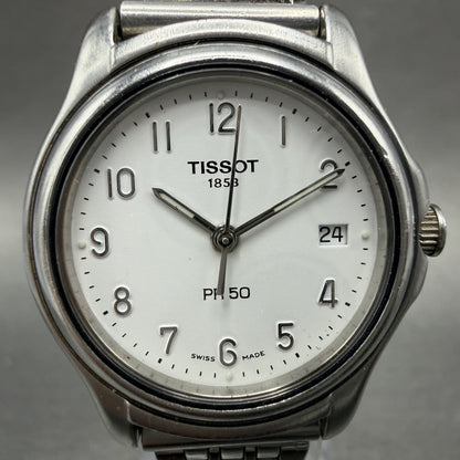 Tissot PR 50 Watch Women 28mm White Dial Silver Tone Date J136/236k New Battery1