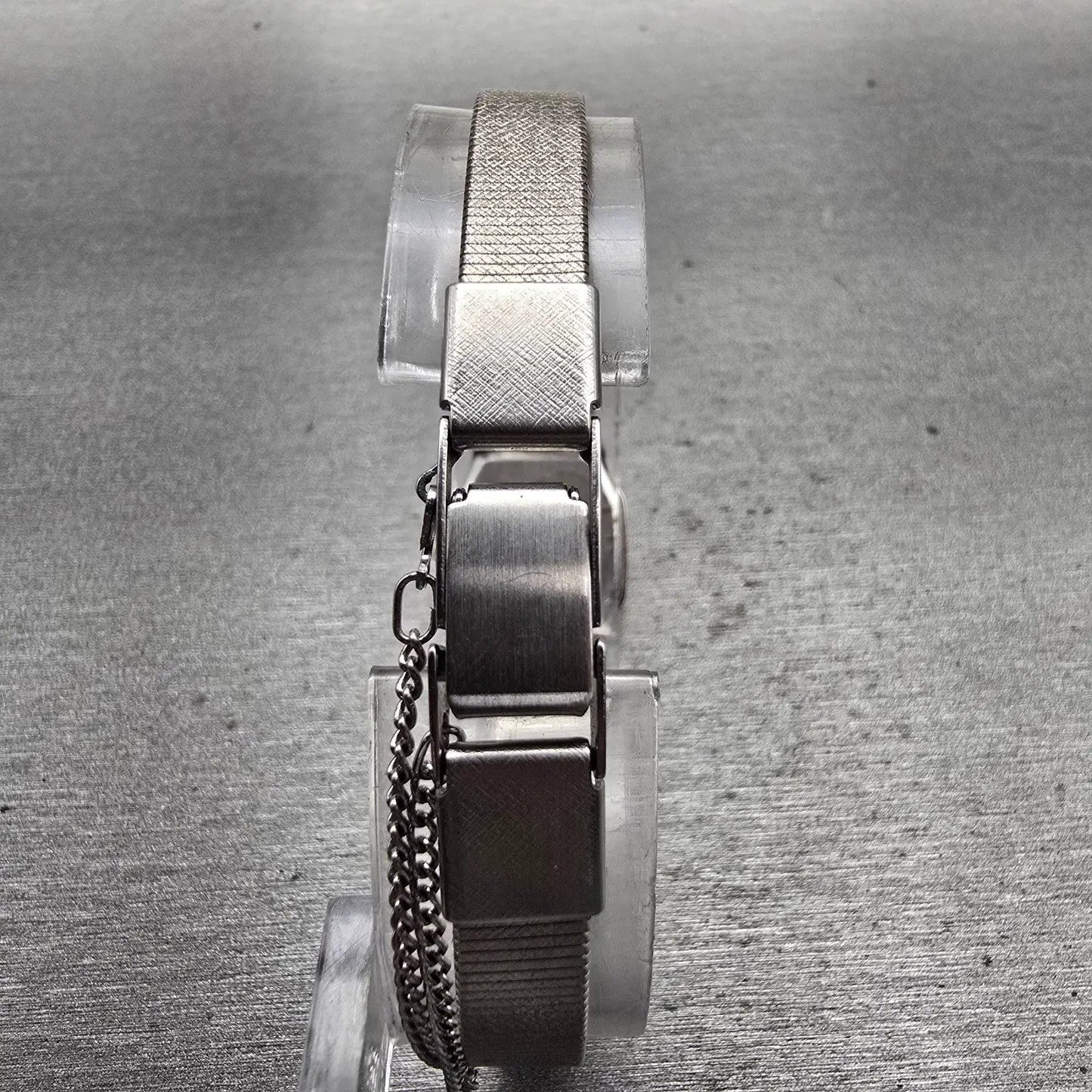 Seiko Watch Women 17mm Silver Dial Silver Tone Octagon 2C21-5409 New Battery VTG7