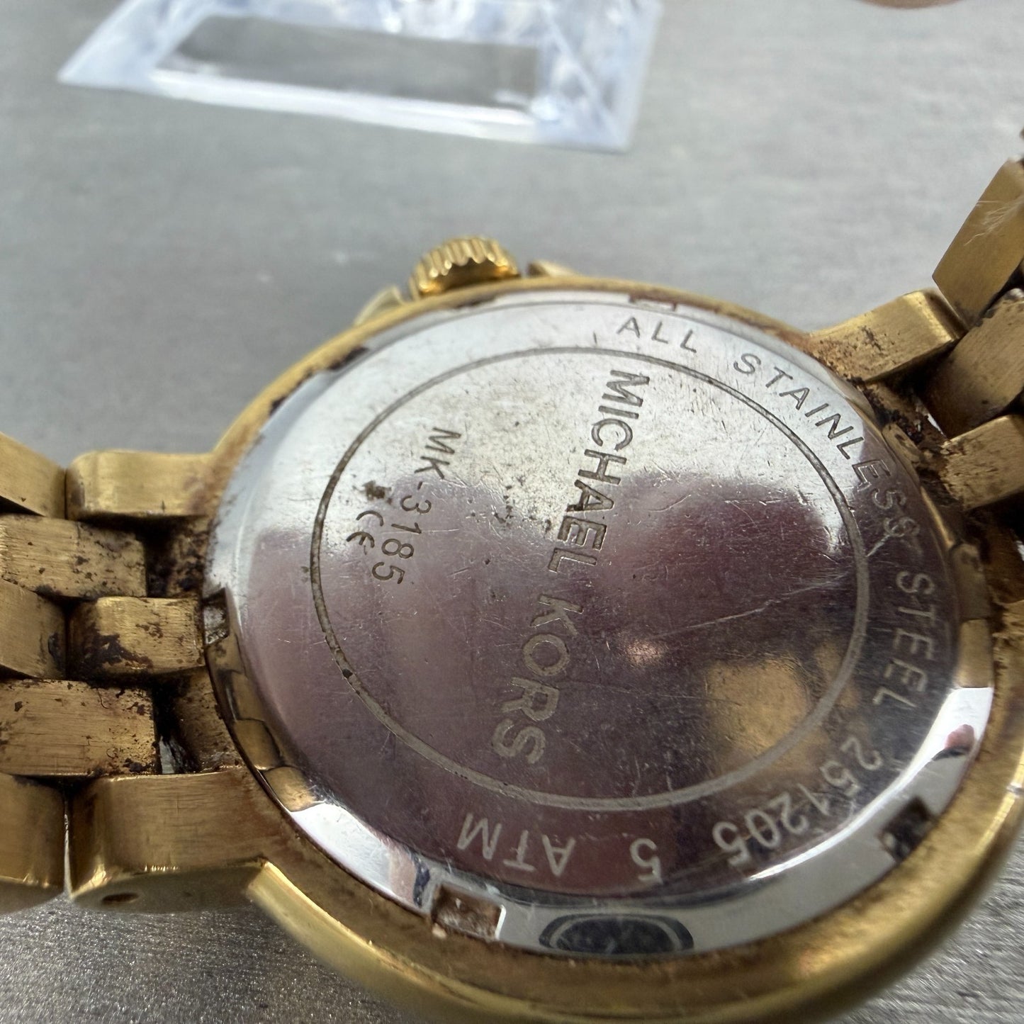 Michael Kors Watch Women 38mm Champagne Dial Gold Tone Round MK-3185 New Battery9