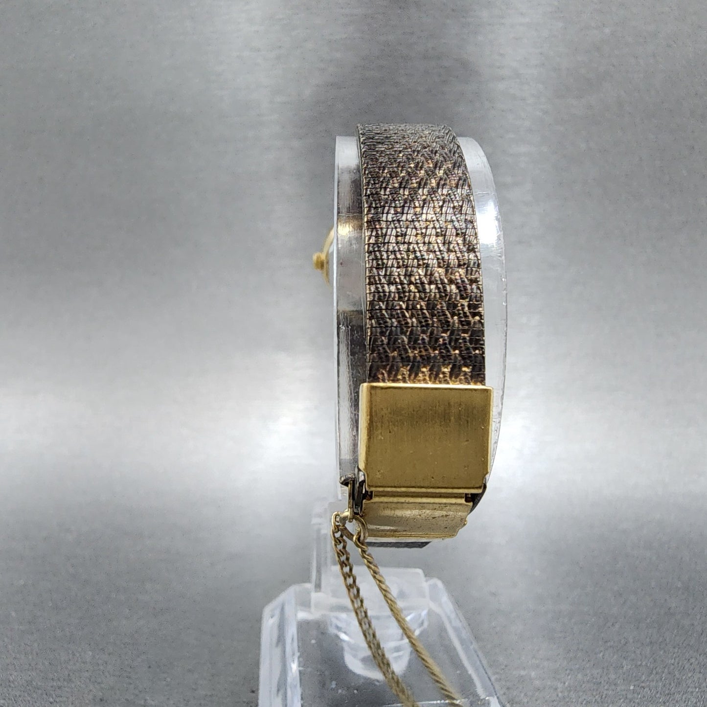 Elgin Watch Women 21mm Champagne Dial Gold Tone Round Diamond bezel New Battery7
