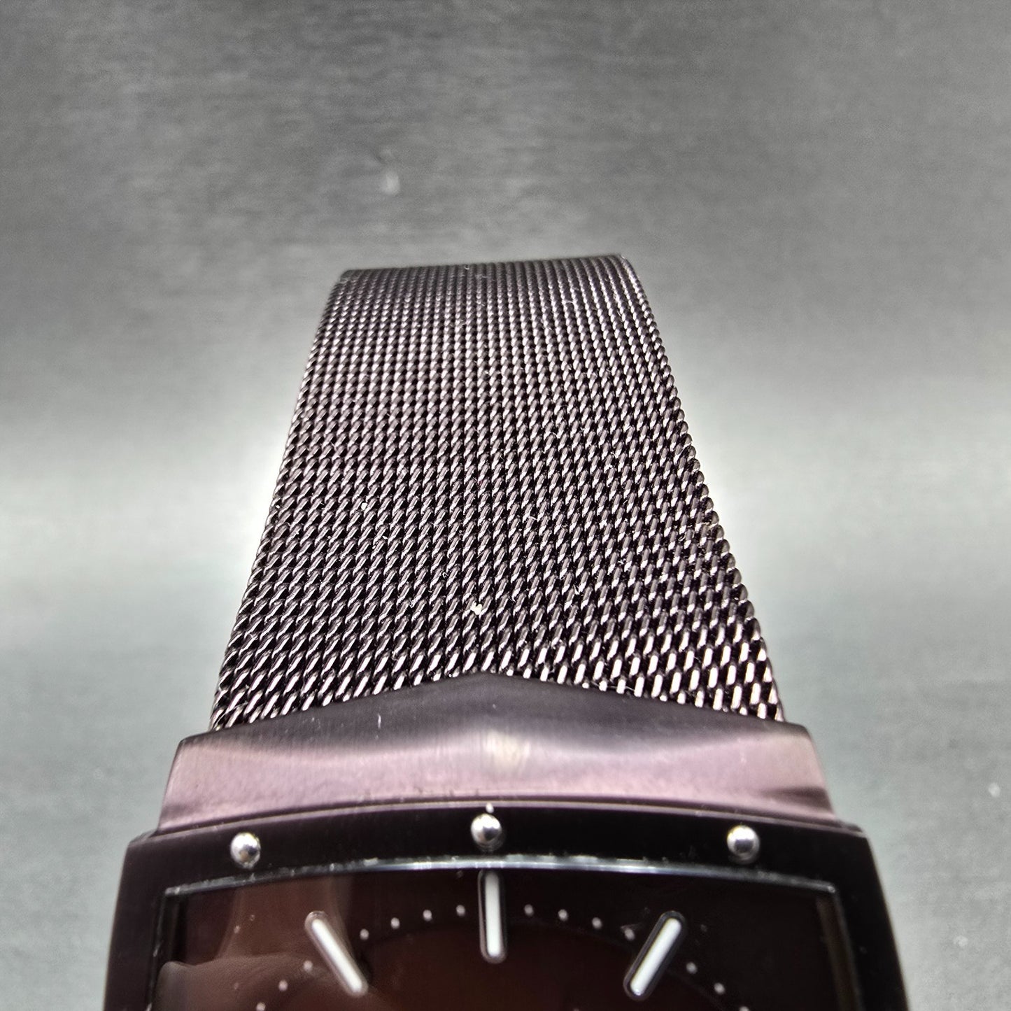 Skagen Watch Men 34mm Brown Dial Purple Tone Daydate Rectangle 396LTMD PARTS5
