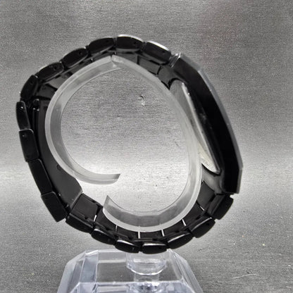 Fossil Arkitekt Tank Watch Men 34mm Black Dial Black Tone FS-4159 New Battery VH8