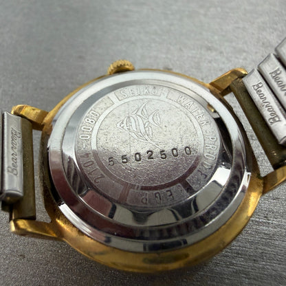 Seiko Chorus Watch Women 29mm Silver Dial Gold Tone Manual 2104-0080 Runs VTG9