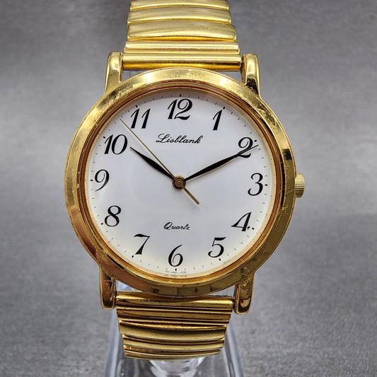 Orient Lisblank Watch Men 32mm White Dial Gold tone Round  New Battery0