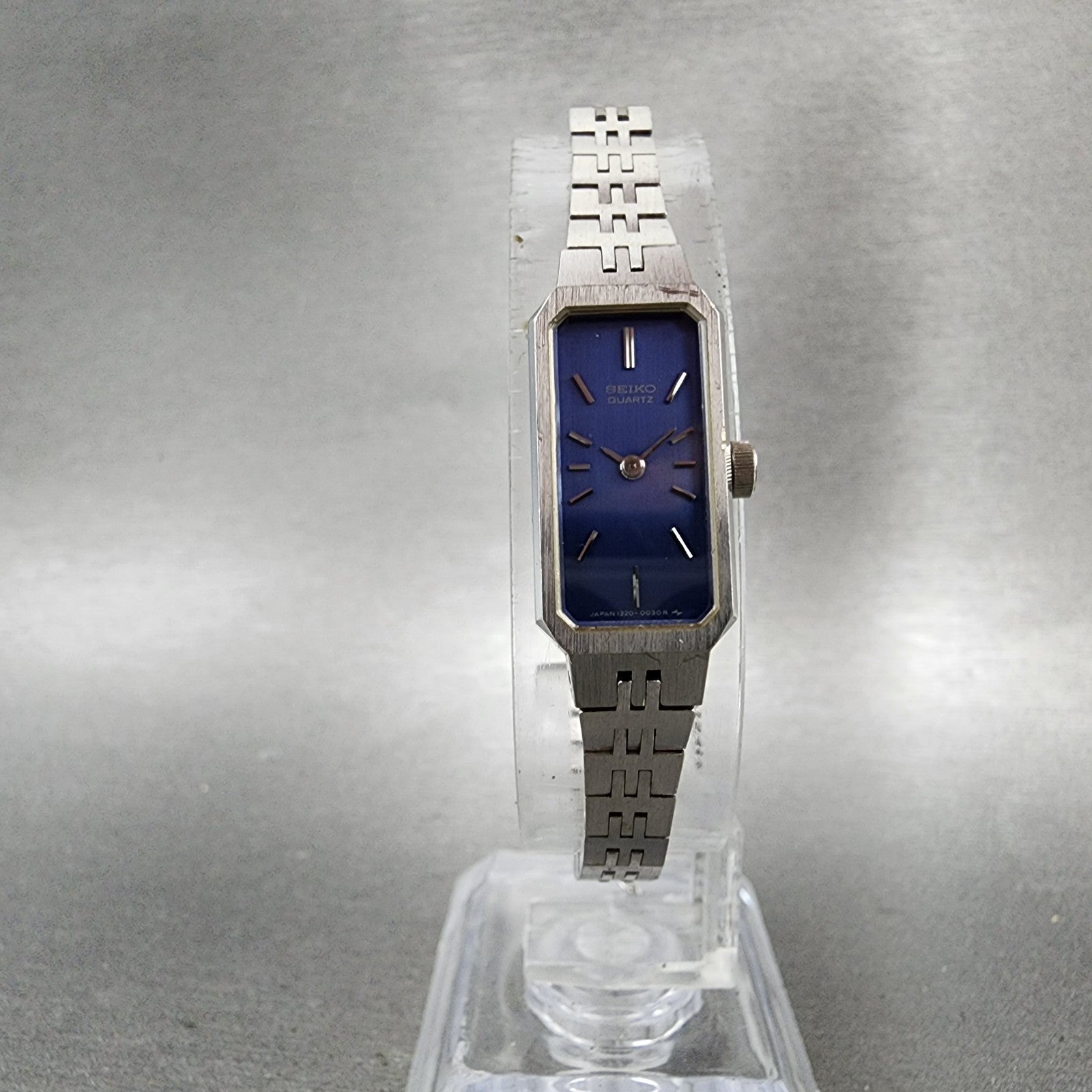 Seiko Watch Women 12mm Blue Dial Silver Tone 1320-5029 New Battery Vintage6