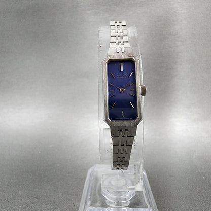 Seiko Watch Women 12mm Blue Dial Silver Tone 1320-5029 New Battery Vintage6