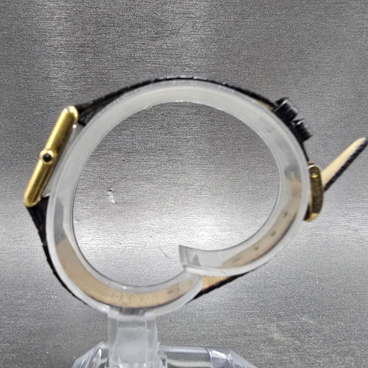 Seiko Tank Watch Women 17mm White Dial Gold Tone Rectangle 2C20-5019 New Batt 896